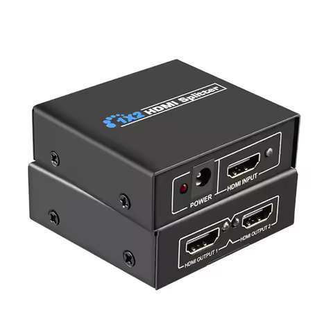 1080P HDMI Splitter 1 in 2 out Duplicate Display Amplifier HDMI Video Distributor 1 Source to 2 Disp