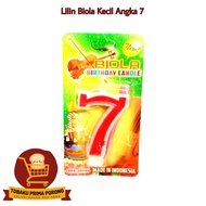 LILIN SMALL VIOLIN CANDLE NUMBER 7 - BIRTHDAY CANDLE