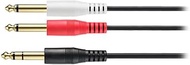 Audio-Technica Stereo Cable (φ0.25 inch (6.3 mm) Mono Standard Plug x 2 to φ0.25 inch (6.3 mm) Stere