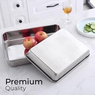New- 25X20 30X25 Stainless Steel Tray Thick Multifunctional Food Container
