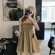 ♦❦2020 versi Korea dari rok boneka bunga baru yang dibungkus skirt suspender dress sexy backless tub