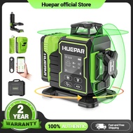 Huepar W03CG 2026 New 3D 12 Lines 3x360° Green Laser Level Self Leveling Bluetooth Electric Rotating