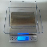 2000g 電子磅 食物秤 不銹鋼 藍色 LCD顯示屏 parcel 包裹秤 烘焙 food kitchen scale 多用途