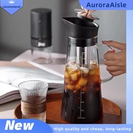 AuroraAisle 1200mL Coffee Maker Set , Heat Resistant Glass Carafe Hand Drip Filter Coffee Maker with Handle and Scale