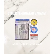 Yamaha warning sticker, Yamaha motorcycle procedure sticker guarantee