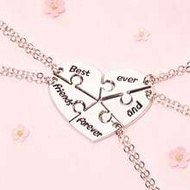 5pcs/Set Girls Best Friend Pendant Necklace, Friendship Necklace, Alloy Letter Pendant Necklace, BFF