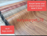 KARPET LANTAI VINYL PLASTIK TEBAL IMPORT ( KOREA ) LEBAR 2m x 1m TEBAL 0.5mm