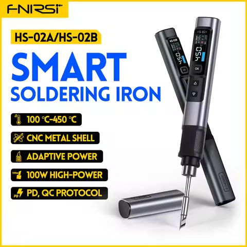 FNIRSI HS-02 TYPE-C Electric Soldering Iron Adjustable Temperature Portable Digital Solder Station T