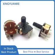 3Pcs/lot KC149 Single Potentiometer With Switch B2M Bent Feet 2-Pin Flower Shaft Length 15mm