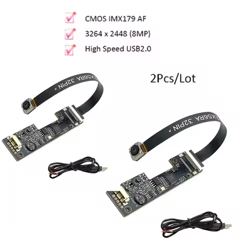 4K 3264 × 2448 8MP HD CMOS IMX179 AF 75° High Speed USB2.0 Camera Module 15FPS For Product Vision