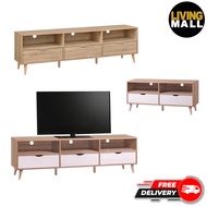 Living Mall Oricia Series 4ft &amp; 6ft TV Console Cabinet with Drawers in 3 Designs