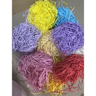 8-color shredded straw paper for lining soft, light gift boxes, weight 200g-500g-1kg