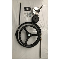 Outboard Boat 13.5 Inches Steering System Outboard Turbine Rotating Marine Steering Wheel Cable Mari
