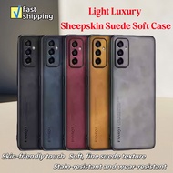 Luxury Sheepskin Suede Phone Case with Hard and Soft Edges Lens Protection For Samsung ss M55 M53 M5