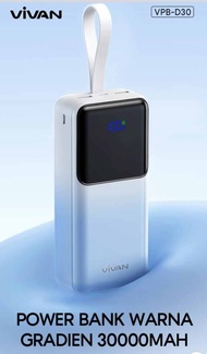 Vivan PowerBank VPB-D30 30000mAH 3 output Fast Charging 22.5 W PD QC