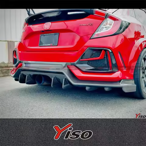 Suitable for Civic Type R FK8 JS carbon fiber rear lip rear spoiler rear under guard