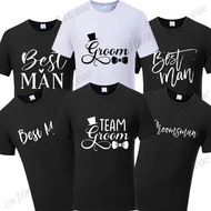 [Ada Stok] Baju T-Shirt Lelaki Terbaik Pasukan Pengantin Lelaki Skuad Pengiring Pengantin Baju T-Shi