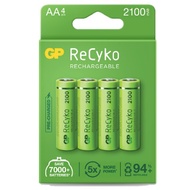 GP ReCyko NiMH 4x AA 2100 mAh Rechargeable Battery