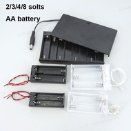 2 3 4 Slots ports AA Battery transparent black 2xAA 3xAA 4XAA 8AA Power Storage Case Box Holder Lead
