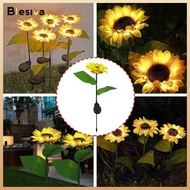 Blesiya Solar Garden Light Decoration Durable Outdoor Garden Decor Automatical Sunflower Light for Pathway Fence Patio Outside Farmhouse