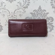 Dompet wanita Aigner maroon preloved