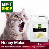 Antibacterial Pet Sanitizer Deodorizer Spray (ABPSD-Cat) - 75% Alcohol - Honey Melon - 5L - Cat, Kitten