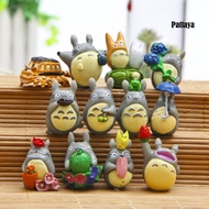 [Pt] 12Pcs/Set Anime Totoro Model Resin Miniatur Rumah Boneka Bonsai