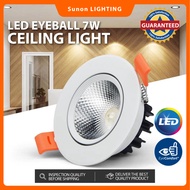 LED Eyeball COB Ceiling Light Spotlight 7W