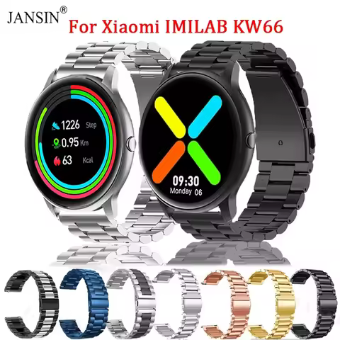 Watchband For Xiaomi IMILAB KW66 Smart Watch Band Wristband Classic Business Metal Stainless Steel S