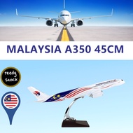 *𝙁𝙍𝙀𝙀 𝙆𝙀𝙔𝘾𝙃𝘼𝙄𝙉*1:150 47cm & 42cm Malaysia Airline AIRBUS A350-900 Passenger Plane Aircraft Model