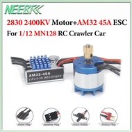 NEEBRC 2830 2400KV Outrunner Brushless Motor 14T Gear With AM32 45A ESC BEC T Plug For 1/10 RC Crawl