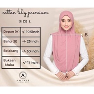 Tudung Sarung L Cotton Lily Premium by Aminie Hijab