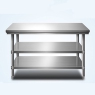 Double-layer Stainless Steel Workbench Hotel Kitchen Operator Work Table