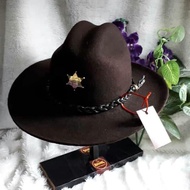 Topi Laken fedora asli kulit sapi best kwality Import
