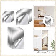 [ShiwakibcMY] Wall Mirror Tiles, 4 Pieces Frameless Full Length Mirror Tiles for Bedroom, Wall Mount