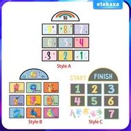 [Etekaxa] Hopscotch Footprint Floor Sticker, Cartoon Floor Decals Lattice Floor Sticker