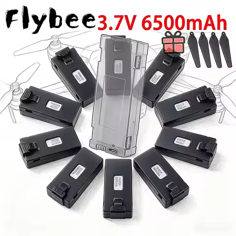 R/C Drone Upgrade Capacity 6500mAh 3.7V Rechargeable Battery For E88 E88PRO E99 P1 K3 P10 A13 S98 E5