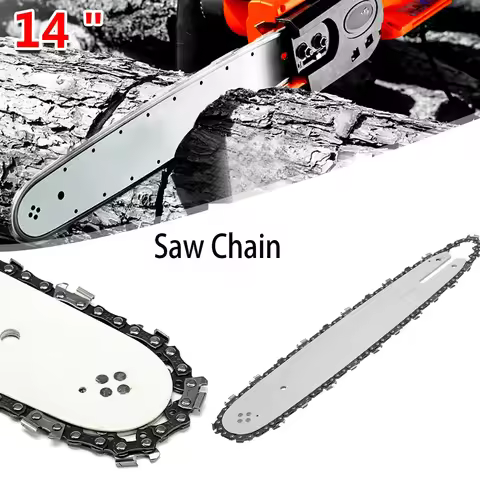 14 Inch 65Mn Saw Chain Chainsaw Guide Rod Kit 3/8LP Pitch 50DL Compatible Chainsaw MS170 MS180 MS181