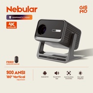 GISMO Nebula 4K Projector High Brightness 900 ANSI Built-In Andriod 11.0 HIFI 15W 360 Degree Rotatio