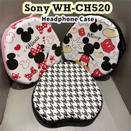 【High quality】 For Sony WH-CH520 Headphone Case Simple Cartoon Headset Earpads Storage Bag Casing Box