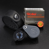 กล้องส่องพระ / ส่องเพชร Rollei-K 10x14mm เลนส์แก้ว 3ชั้นมัลติโค้ตตัดแสง สไตลเยอรมันชัดใสส่องสบายตา พกพาสะดวก ลุยได้ทุกสนาม พร้อมซองหนังแท้