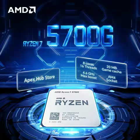 NEW AMD Ryzen 7 5700G 8-Core 16-Thread AM4 Applicable to B550 3.8GHz 65W 7NM L3=16M R7 5700G Gaming 