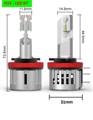 2 bóng đèn pha DRL led KT H15 Canbus Mini side cho Ford Ranger. Wildtrak và Mazda 3