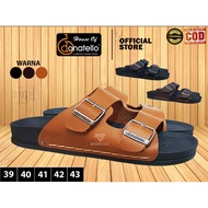 DONATELLO latest casual flat slide sandals for adult men