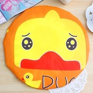 Yellow duck shower cap