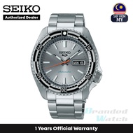 [Official Warranty] Seiko SRPK09K1 Men's Seiko 5 Sport New Rally Diver Automatic Silver Dial Stainless Steel Strap Watch