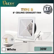 Exhaust Fan 6” 8” 10” 12” Wall Exhaust Fan Ceiling Exhaust Fan Ekzos Dinding Kipas Ekzos Siling 抽风机