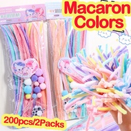 200pcs Colorful Fuzzy Wire Chenille Twisting Bar Bouquet Children's DIY Craft Flower Creative Toy