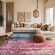 [New Product] Ethnic Style Tie-Dye Full-Dye Carpet Living Room Large-Area Carpet Bedroom Decoration 