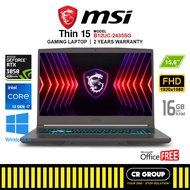 MSI Thin B12UC-2435SG - Intel Core i7-12650H - GeForce RTX 3050 4GB - 16GB RAM - 1TB SSD (2Yrs MSI W